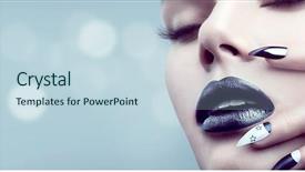  Presentation with vampire - Slides enhanced with high fashion model girl portrait background and a sky blue colored foreground