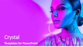  Presentation with accessories - Amazing theme having high fashion model girl backdrop and a purple colored foreground