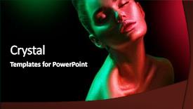  Presentation with glowing lights - Audience pleasing slide set consisting of high fashion model woman backdrop and a black colored foreground
