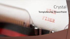  Presentation with fiber - Presentation theme featuring high-fiber-phrase-written background and a white colored foreground