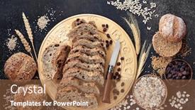  Presentation with protein food - Slide deck featuring high-fibre-health-food-concept background and a tawny brown colored foreground