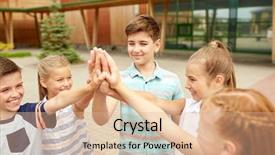  Presentation with high school students - Slide deck consisting of high five at school yard background and a lemonade colored foreground