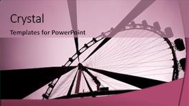  Presentation with pink sky - Cool new presentation theme with high fliers - abstract wide angle backdrop and a coral colored foreground