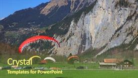  Presentation with paragliding - Audience pleasing slide deck consisting of high fliers - paragliding in the swiss alps backdrop and a tawny brown colored foreground