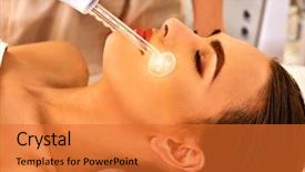  Presentation with high frequency - Audience pleasing slide deck consisting of high frequency machine in spa backdrop and a red colored foreground