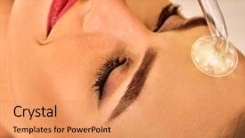  Presentation with high frequency - Beautiful theme featuring high frequency machine in spa backdrop and a coral colored foreground