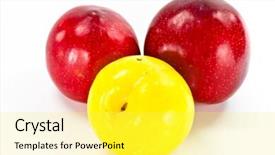  Presentation with red and yellow - Presentation theme enhanced with high fructose - red and yellow plums background and a yellow colored foreground