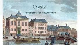  Presentation with amsterdam - Theme enhanced with high-german-synagogue-in-amsterdam background and a light blue colored foreground