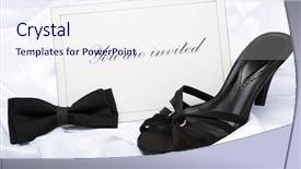  Presentation with invitation - Amazing presentation having high heel and bow tie backdrop and a sky blue colored foreground