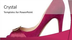  Presentation with shoe - Presentation theme enhanced with high heel shoes - red shoe background and a white colored foreground