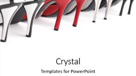  Presentation with running women shoes silhouette - Beautiful PPT layouts featuring wireless internet - surfing big idea - blog backdrop and a dark gray colored foreground