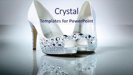  Presentation with elegant wedding - Colorful slide deck enhanced with high heels - elegant wedding shoes over gradient backdrop and a sky blue colored foreground