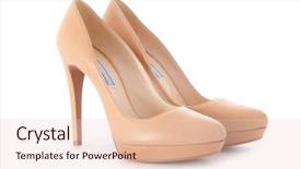  Presentation with shoes - Presentation theme featuring high heels - nice woman shoes isolated background and a lemonade colored foreground