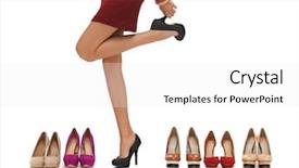  Presentation with fashion shoes - Amazing presentation design having high heels and shoes backdrop and a white colored foreground