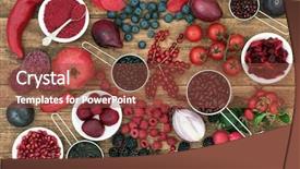  Presentation with food minerals - Audience pleasing presentation theme consisting of high in anthocyanins antioxidants mineral backdrop and a tawny brown colored foreground