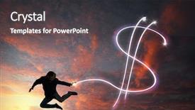  Presentation with free - Amazing slide deck having high in sky representing dollar backdrop and a dark gray colored foreground