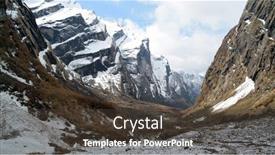  Presentation with mountain - Slide set having high-in-the-mountain background and a dark gray colored foreground