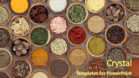  Presentation with herb - Audience pleasing PPT layouts consisting of high in vitamins and minerals backdrop and a tawny brown colored foreground