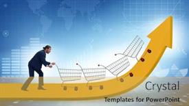  Presentation with inflation - Presentation theme featuring high-inflation-concept-with-people background and a yellow colored foreground