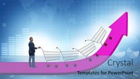  Presentation with inflation - PPT theme consisting of high-inflation-concept-with-people background and a light blue colored foreground