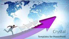  Presentation with inflation - PPT theme featuring high-inflation-concept-with-people background and a light blue colored foreground