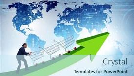  Presentation with inflation - Presentation enhanced with high-inflation-concept-with-people background and a sky blue colored foreground