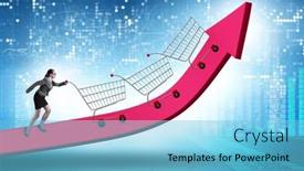  Presentation with inflation - Presentation theme enhanced with high-inflation-concept-with-people background and a light blue colored foreground