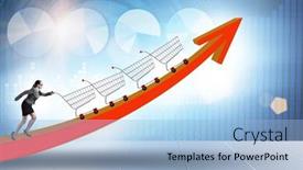  Presentation with inflation - Slide set featuring high-inflation-concept-with-people background and a light blue colored foreground
