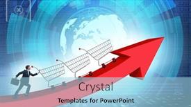  Presentation with inflation - PPT theme featuring high-inflation-concept-with-people background and a light blue colored foreground