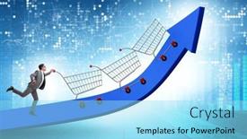  Presentation with inflation - Theme consisting of high-inflation-concept-with-people background and a arctic colored foreground