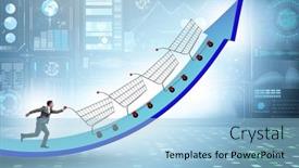  Presentation with inflation - PPT theme having high-inflation-concept-with-people background and a light blue colored foreground