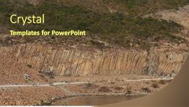  Presentation with geo - Amazing PPT layouts having high-island-reservoir-in-hong backdrop and a tawny brown colored foreground