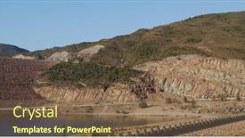  Presentation with hong kong - PPT theme featuring high-island-reservoir-in-hong background and a violet colored foreground