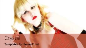  Presentation with teen - PPT theme having high-key-potrait-of-beautiful background and a red colored foreground