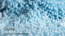  Presentation with high technology - Slide set with high magnification macro of blue background and a light blue colored foreground