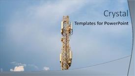  Presentation with cell tower - Audience pleasing slide deck consisting of high-metal-construction-with-cell backdrop and a light blue colored foreground