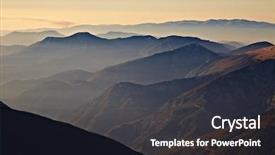 Presentation with japan beautiful landscape mountain fuji - Cool new slides with high mountain landscape in hazy backdrop and a dark gray colored foreground