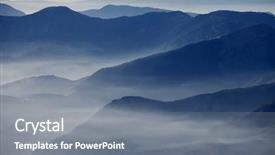  Presentation with weather - Beautiful presentation design featuring high mountain landscape in hazy backdrop and a gray colored foreground