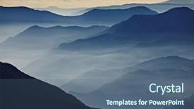  Presentation with weather - Slide set having high mountain landscape in hazy background and a ocean colored foreground