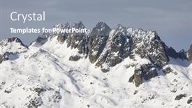  Presentation with rocky - Audience pleasing PPT layouts consisting of high-mountain-range-in-winter backdrop and a gray colored foreground