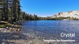  Presentation with yosemite - Presentation theme consisting of high-mountainous-may-lake background and a ocean colored foreground