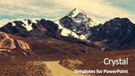  Presentation with mountains - Audience pleasing PPT theme consisting of high mountains in bolivia backdrop and a tawny brown colored foreground
