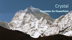  Presentation with everest - Presentation theme with high mountains in cloud nepal everest mountains background and a ocean colored foreground