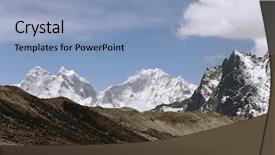  Presentation with everest - PPT layouts with high mountains in cloud nepal background and a light blue colored foreground