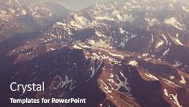  Presentation with mountains - PPT layouts enhanced with high-mountains-view-frow-above background and a tawny brown colored foreground