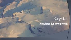  Presentation with mountains - Beautiful slide deck featuring high-mountains-view-frow-above backdrop and a gray colored foreground