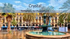  Presentation with landscape architecture - Presentation design enhanced with high palm trees among traditional background and a light blue colored foreground