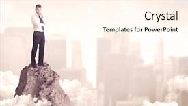  Presentation with win win in business - Slide set featuring high performance building - professional winner business person standing background and a cream colored foreground