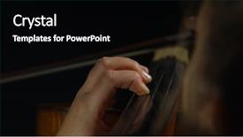  Presentation with instrument - Slides enhanced with high performance culture - professional cellist playing her cello background and a black colored foreground