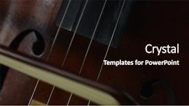  Presentation with instrument - Beautiful presentation theme featuring high performance culture - professional cellist playing her cello backdrop and a black colored foreground